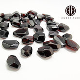Cherry Amber Crystal Cut Stone